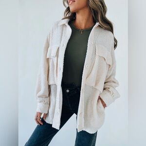 Cream Sherpa Jacket